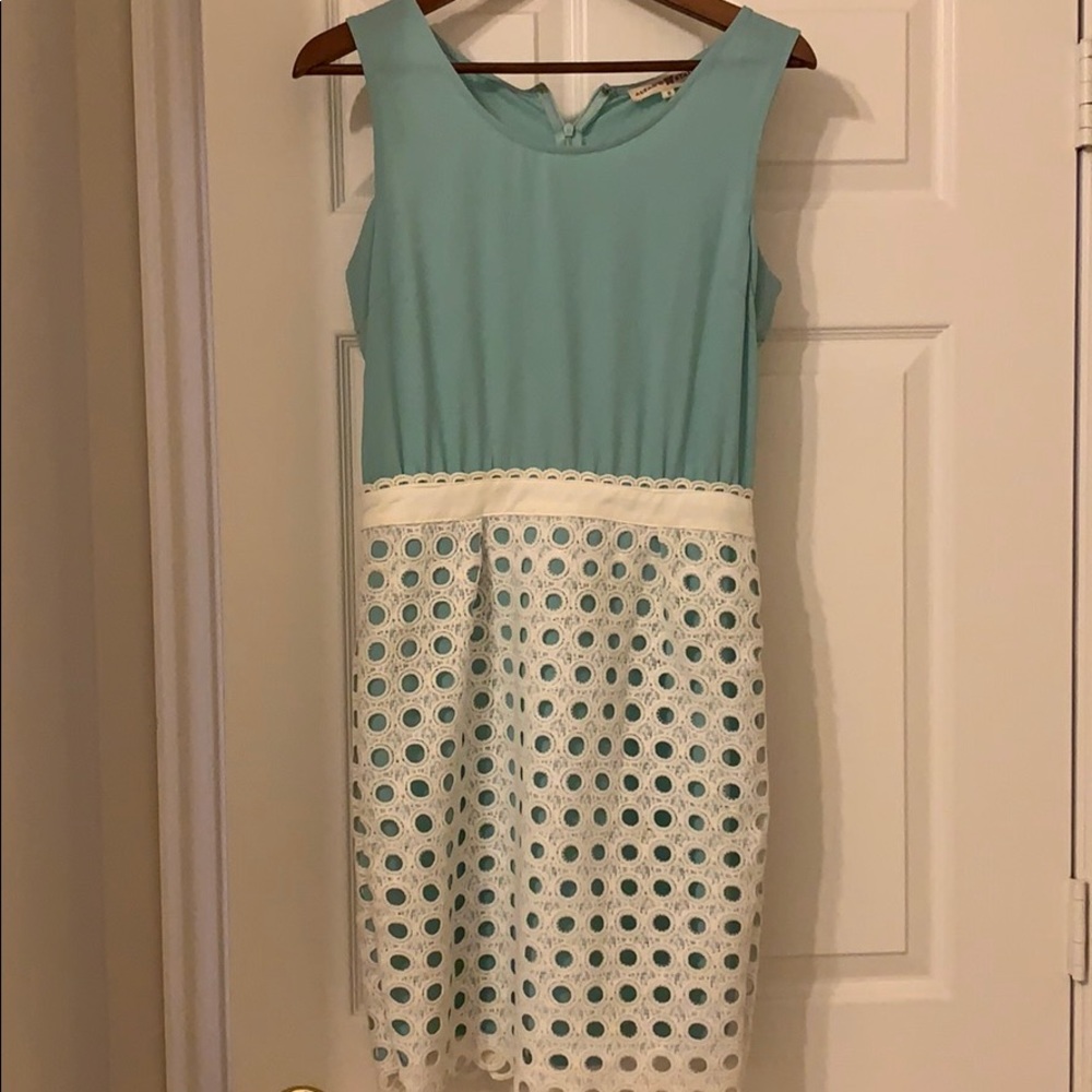 Altar’d State Blue and White Lace Dress